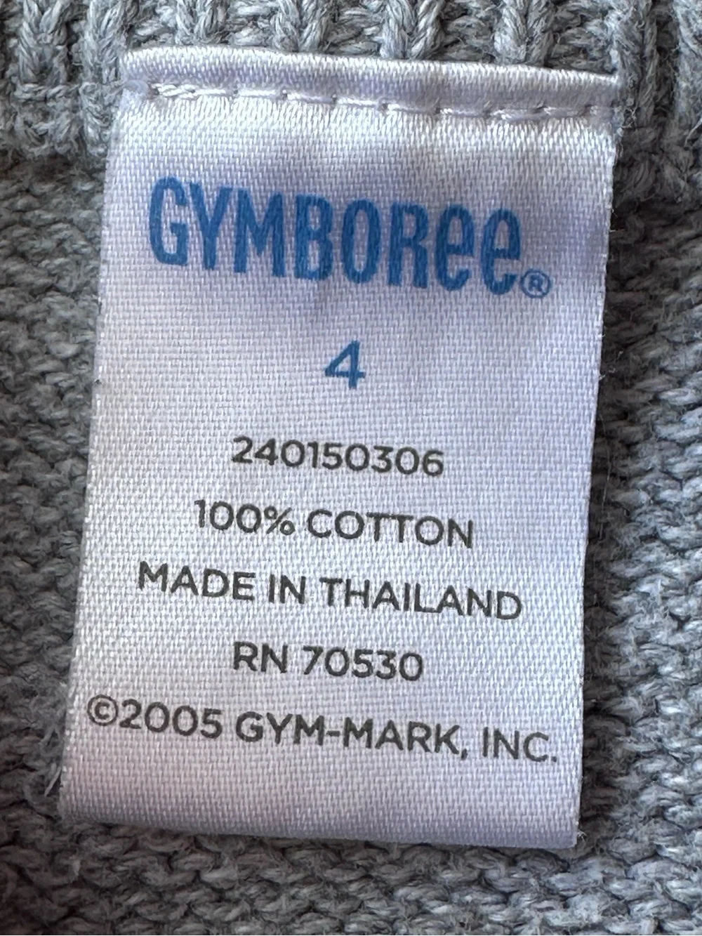 Gymboree Gray Vintage Style Football Sweater size 4